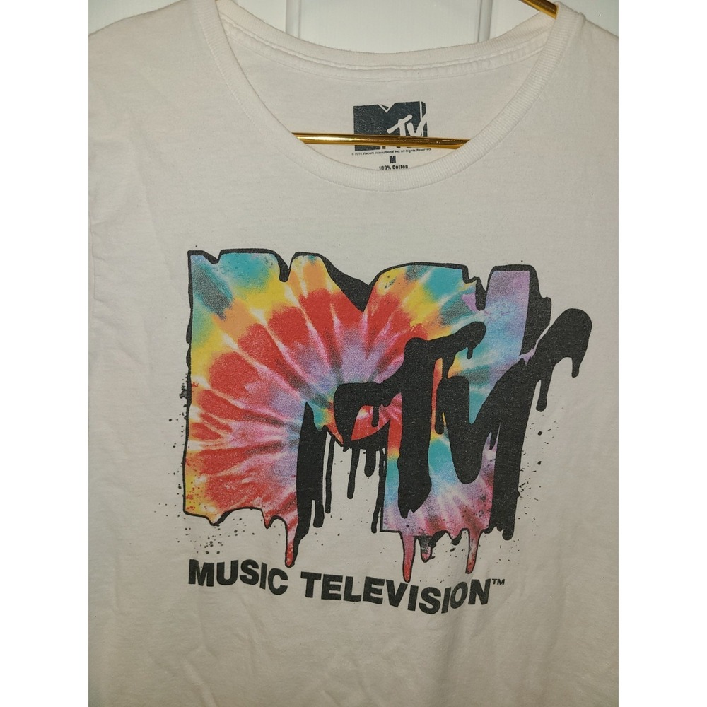 MTV Music Television Classic Wet Paint Logo Men's Short Sleeve Tshirt Med